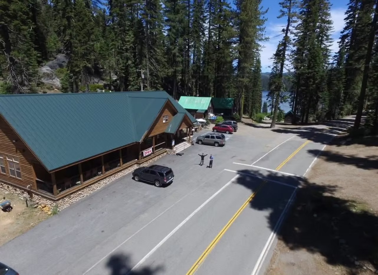 Aerial view of Bucks Lake Resort